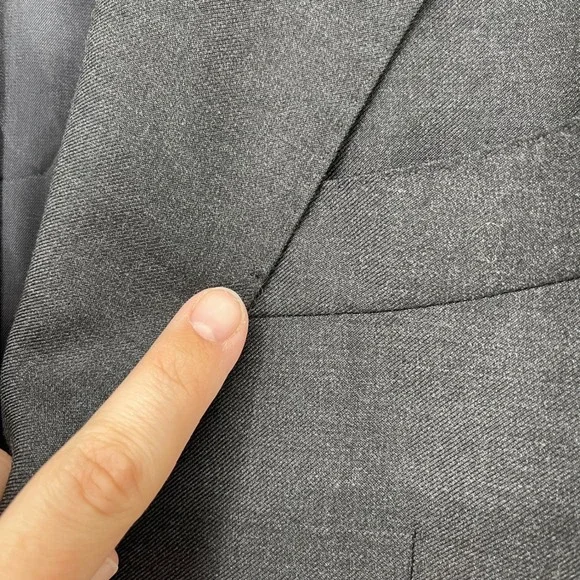 Suitsupply Pure Wool Gray Havana‎ Jetted A Slim Fit Blazer Jacket 52 Career Work